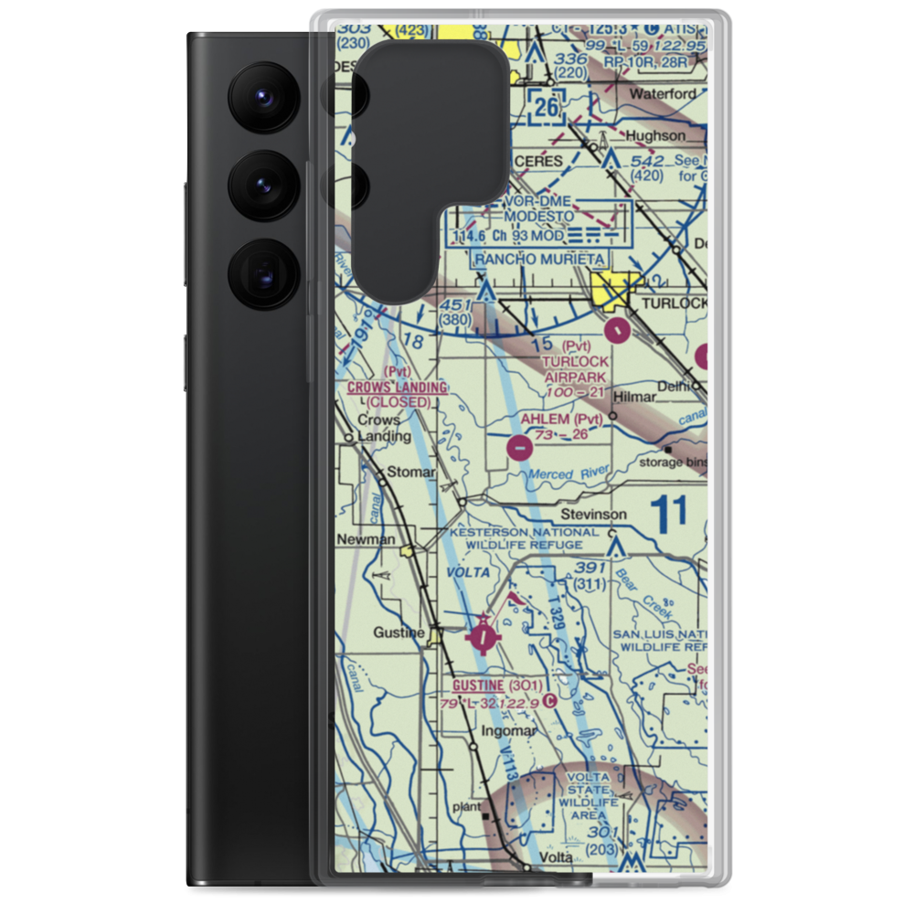 Ahlem Farms Airport (CL84) VFR Sectional Samsung Case Samsung Galaxy S22 Ultra model shown