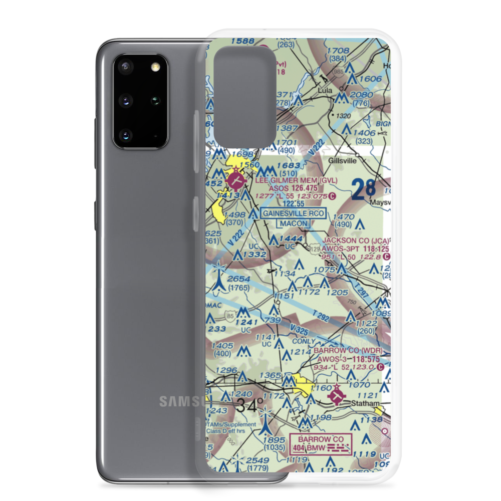 Aiken Field (85GA) VFR Sectional Samsung Case Samsung Galaxy S20 Plus model shown