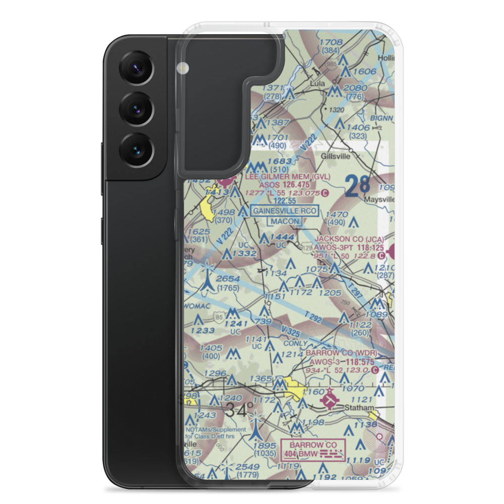 Aiken Field (85GA) VFR Sectional Samsung Case Samsung Galaxy S22 Plus model shown