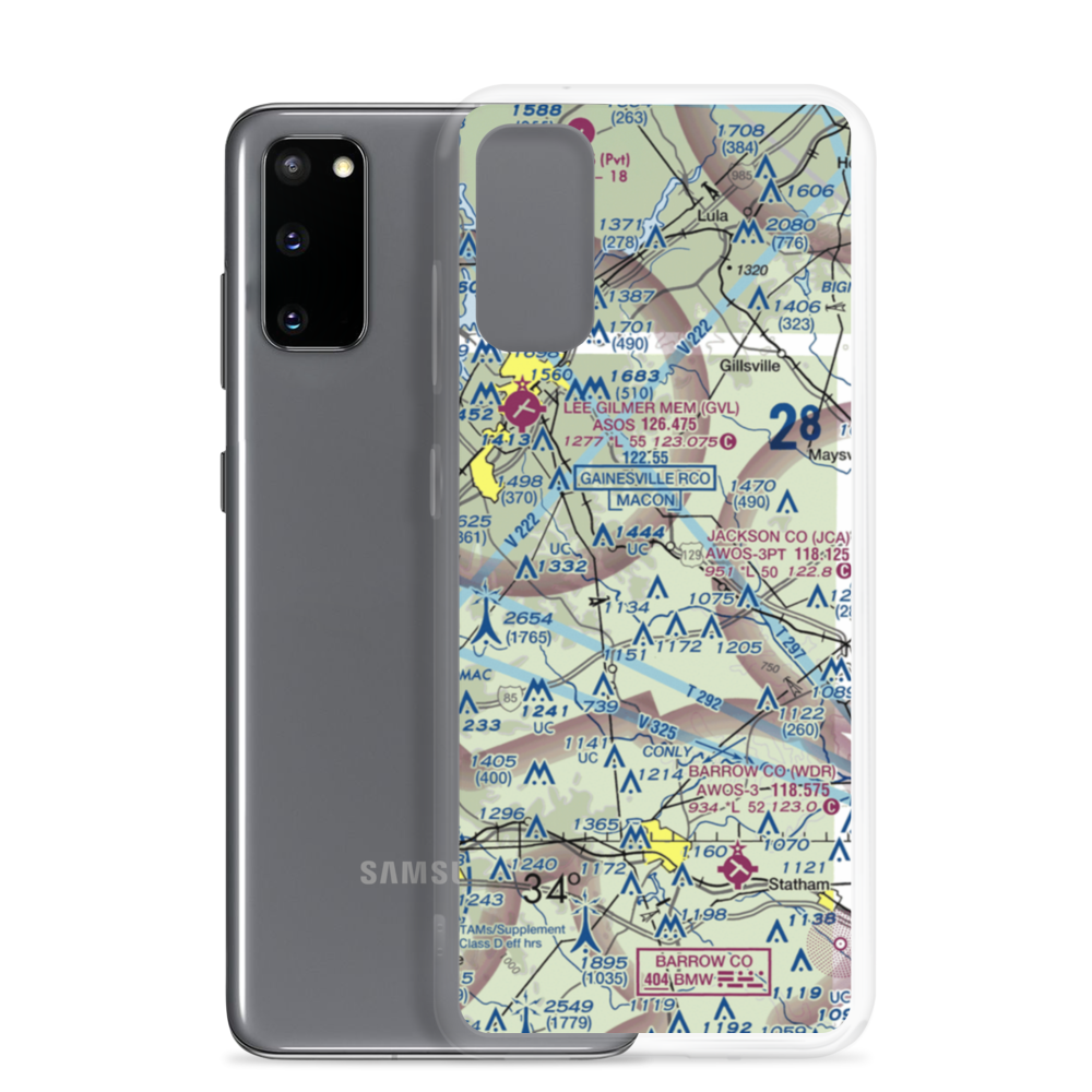 Aiken Field (85GA) VFR Sectional Samsung Case Samsung Galaxy S20 model shown
