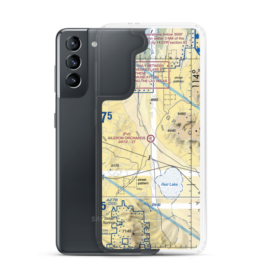 Aileron Orchards Airport (AZ49) VFR Sectional Samsung Case Samsung Galaxy S21 model shown