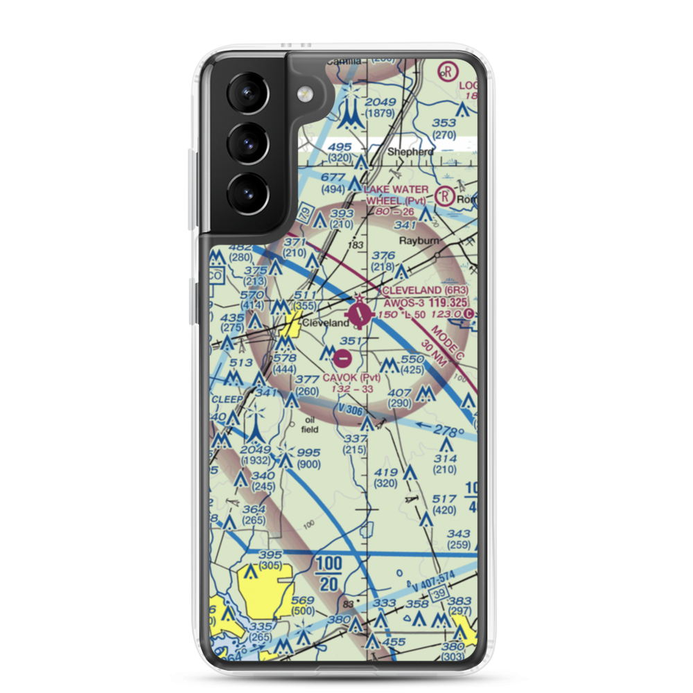 Ainsworth Airport (06TE) VFR Sectional Samsung Case Samsung Galaxy S21 Plus model shown