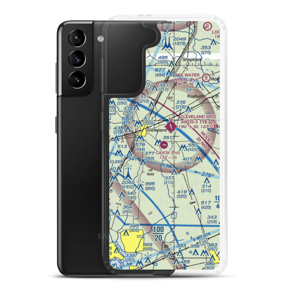 Ainsworth Airport (06TE) VFR Sectional Samsung Case Samsung Galaxy S21 Plus model shown