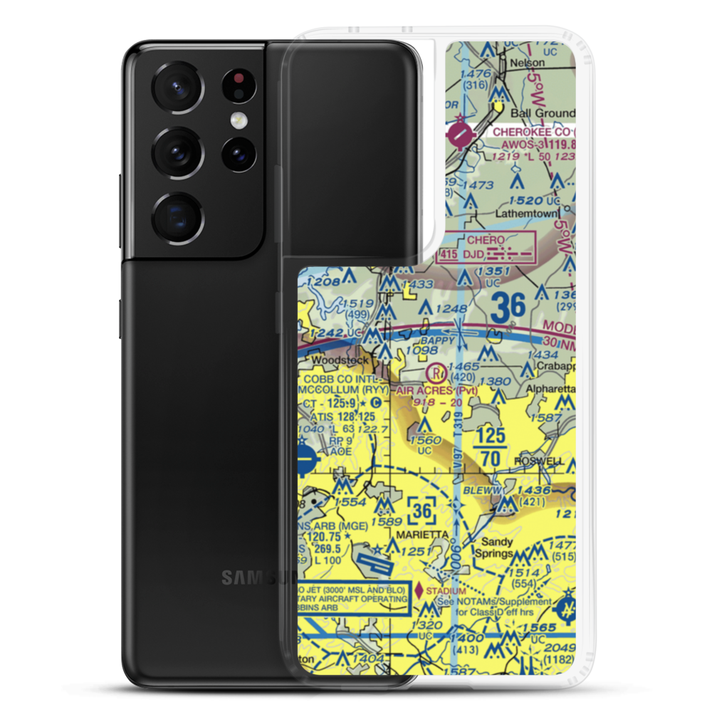 Air Acres Airport (5GA4) VFR Sectional Samsung Case Samsung Galaxy S21 Ultra model shown