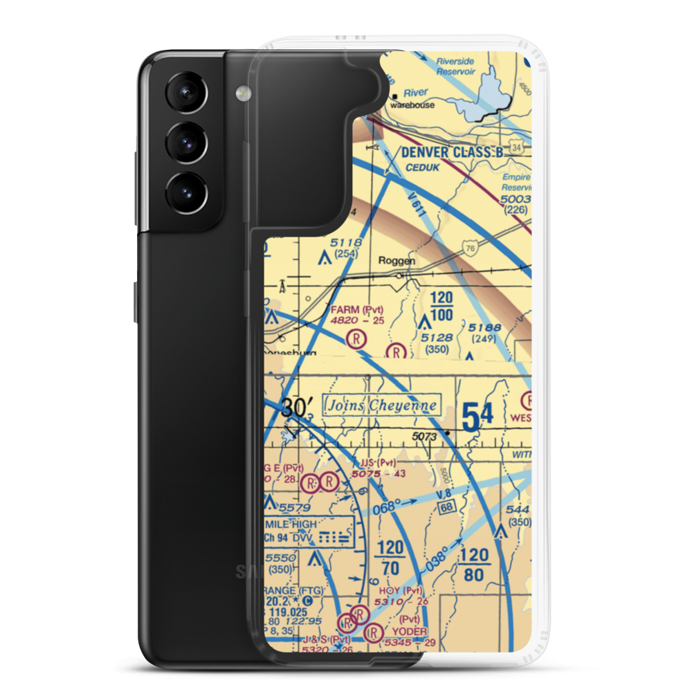 Air Dusters Inc Airport (49CO) VFR Sectional Samsung Case Samsung Galaxy S21 Plus model shown