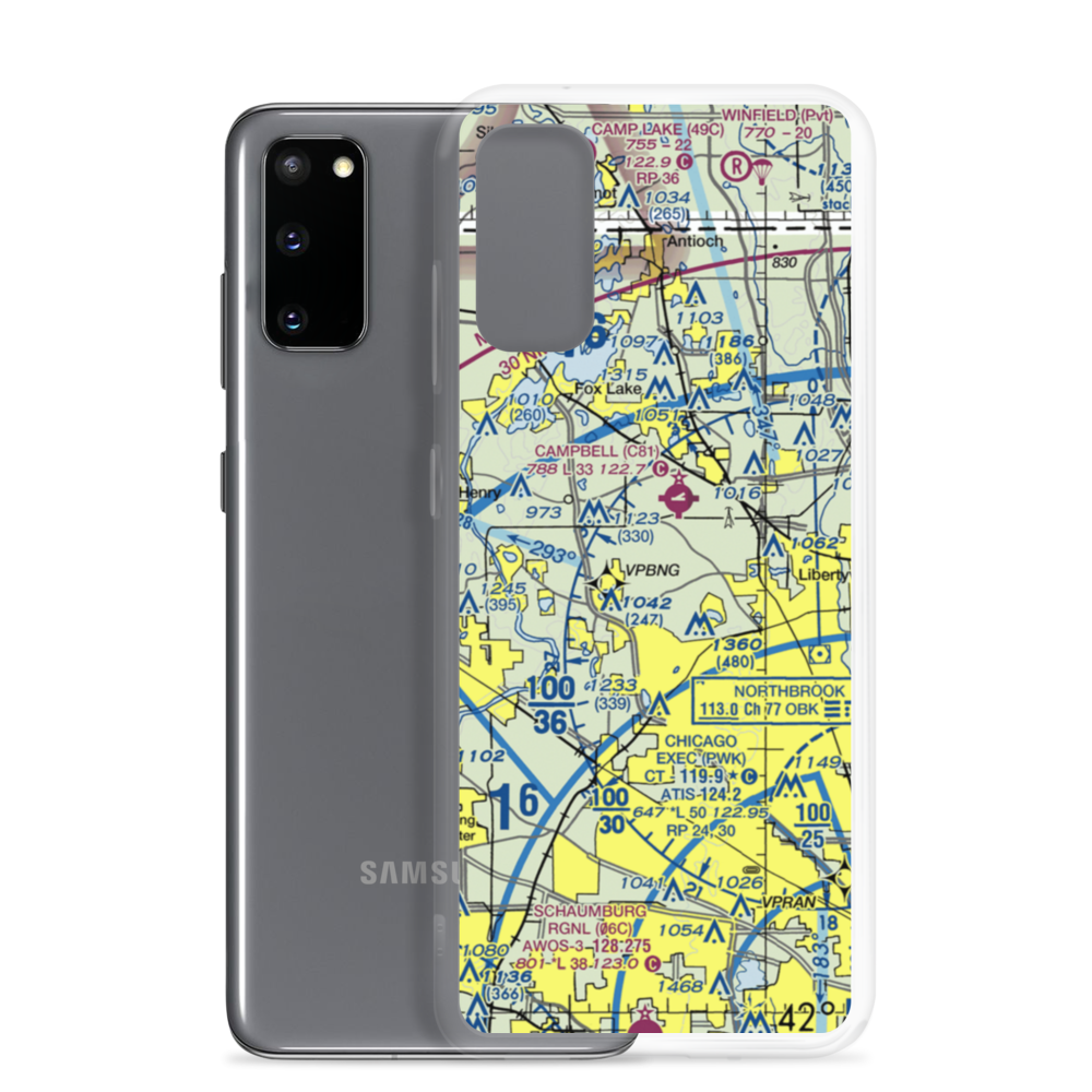 Air Estates Inc Airport (LL09) VFR Sectional Samsung Case Samsung Galaxy S20 model shown
