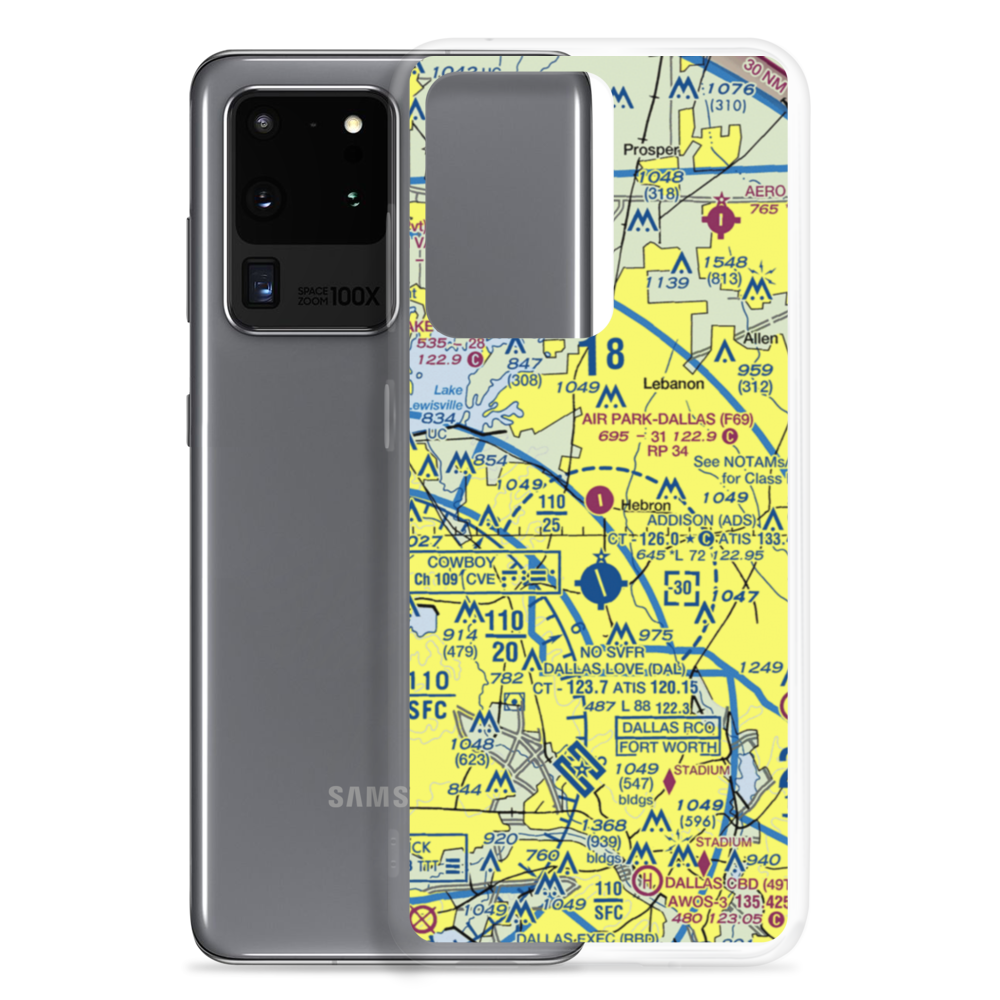 Air Park Dallas Airport (F69) VFR Sectional Samsung Case Samsung Galaxy S20 Ultra model shown