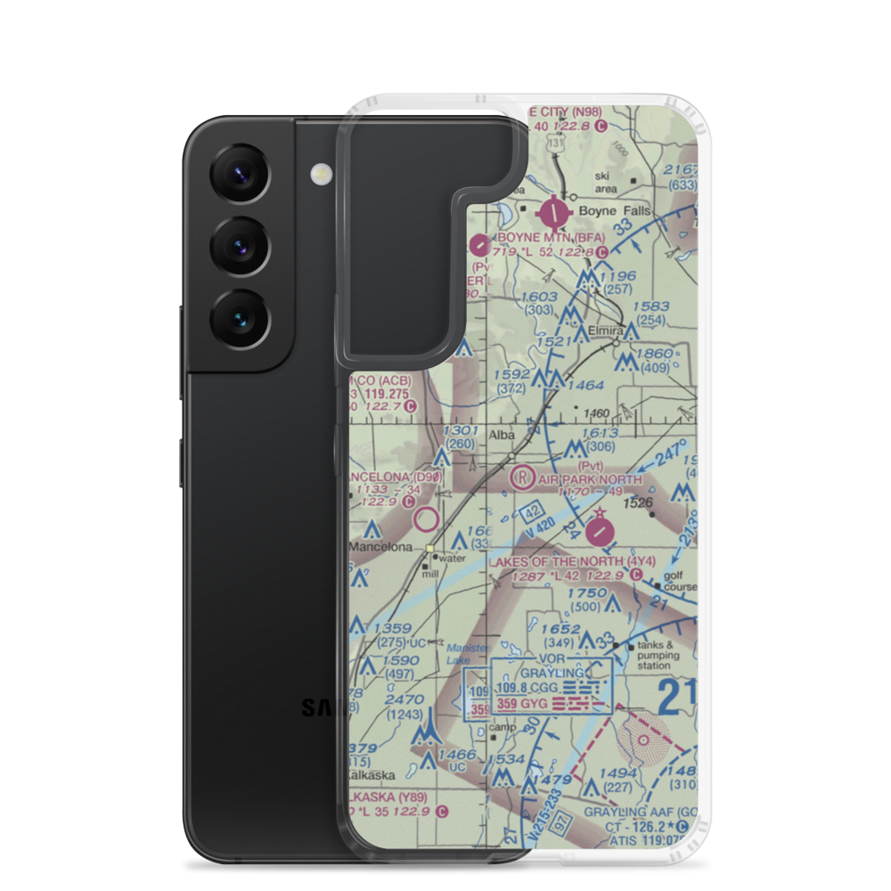 Air Park North (0D9) VFR Sectional Samsung Case Samsung Galaxy S22 model shown