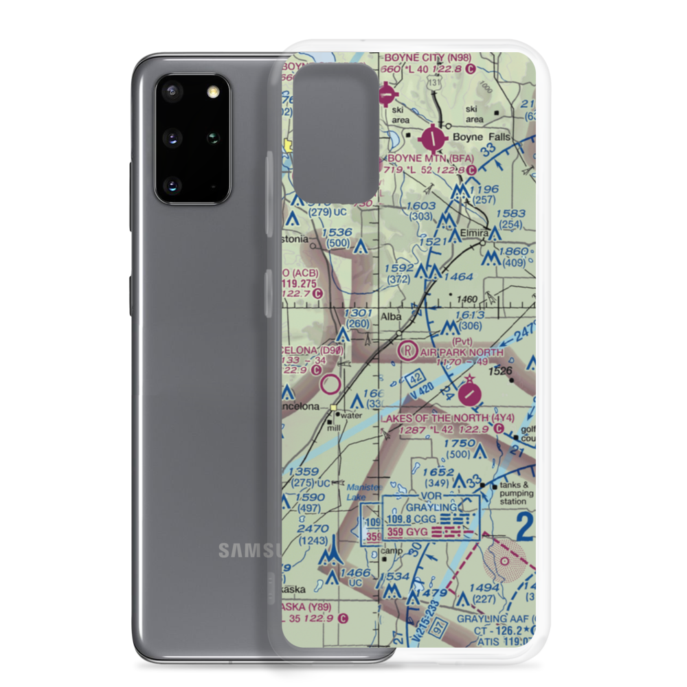 Air Park North (MI30) VFR Sectional Samsung Case Samsung Galaxy S20 Plus model shown