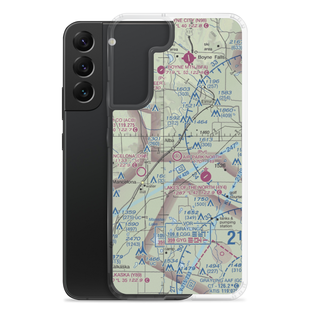 Air Park North (MI30) VFR Sectional Samsung Case Samsung Galaxy S22 Plus model shown