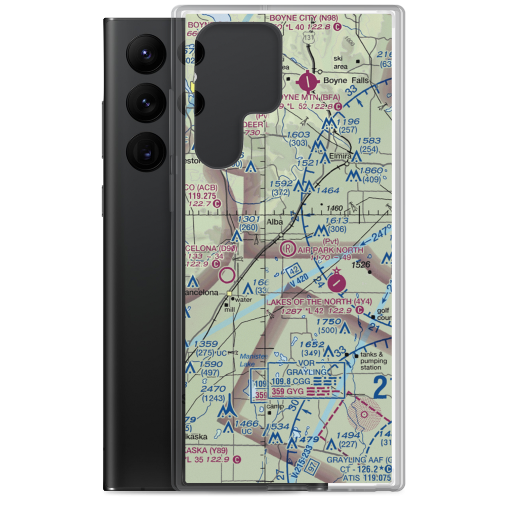 Air Park North (MI30) VFR Sectional Samsung Case Samsung Galaxy S22 Ultra model shown