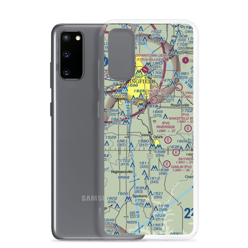 Air Park South Airport (2K2) VFR Sectional Samsung Case Samsung Galaxy S20 model shown