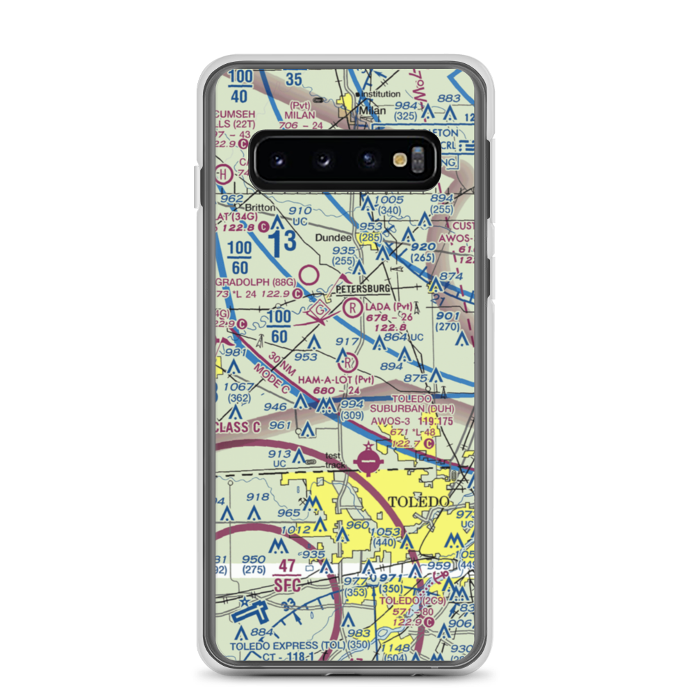 Air Rahe Airport (4MI1) VFR Sectional Samsung Case Samsung Galaxy S10 model shown