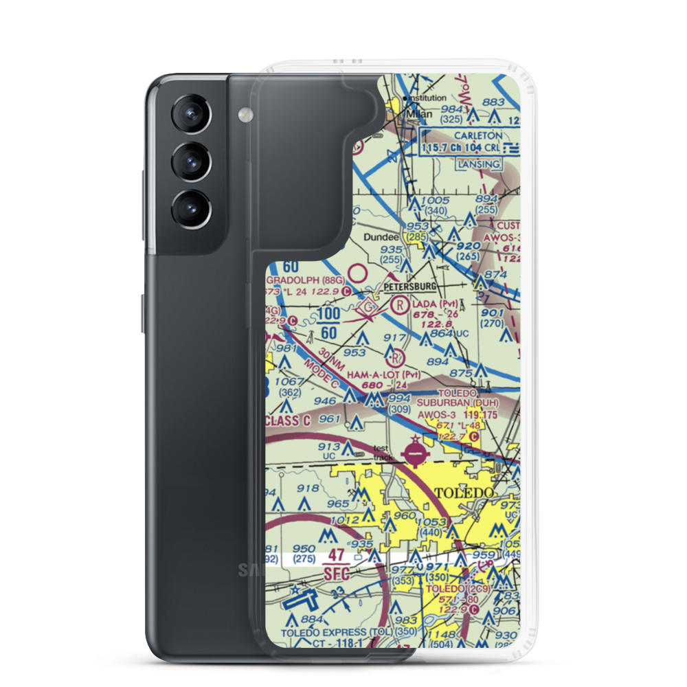 Air Rahe Airport (4MI1) VFR Sectional Samsung Case Samsung Galaxy S21 model shown