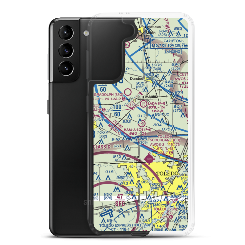 Air Rahe Airport (4MI1) VFR Sectional Samsung Case Samsung Galaxy S21 Plus model shown