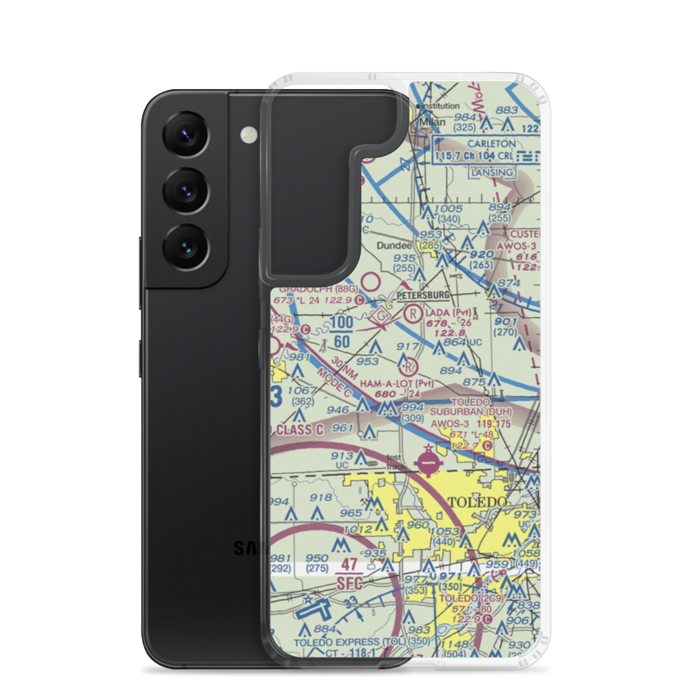 Air Rahe Airport (4MI1) VFR Sectional Samsung Case Samsung Galaxy S22 model shown