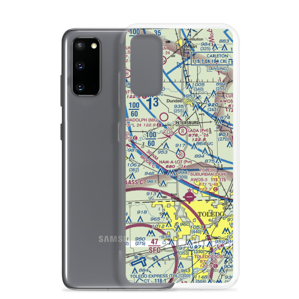 Air Rahe Airport (4MI1) VFR Sectional Samsung Case Samsung Galaxy S20 model shown