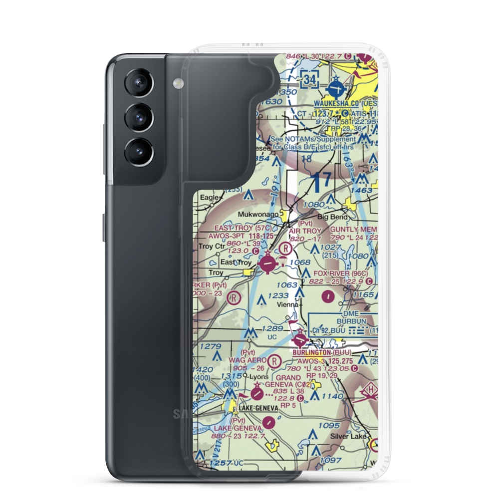 Air Troy Estates - Restricted Airport (WI69) VFR Sectional Samsung Case Samsung Galaxy S21 model shown
