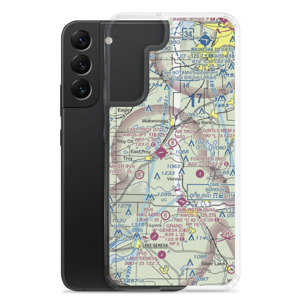 Air Troy Estates - Restricted Airport (WI69) VFR Sectional Samsung Case Samsung Galaxy S22 Plus model shown