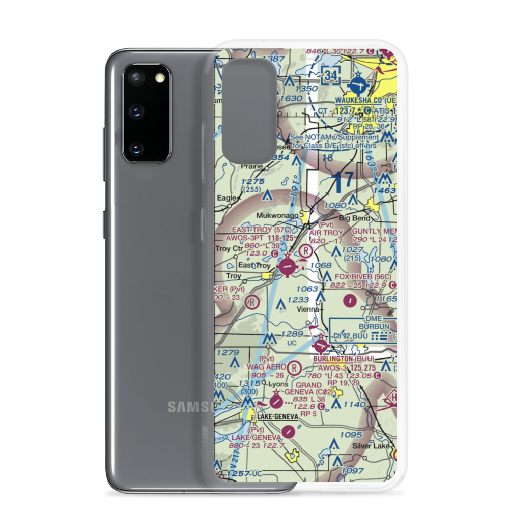 Air Troy Estates - Restricted Airport (WI69) VFR Sectional Samsung Case Samsung Galaxy S20 model shown