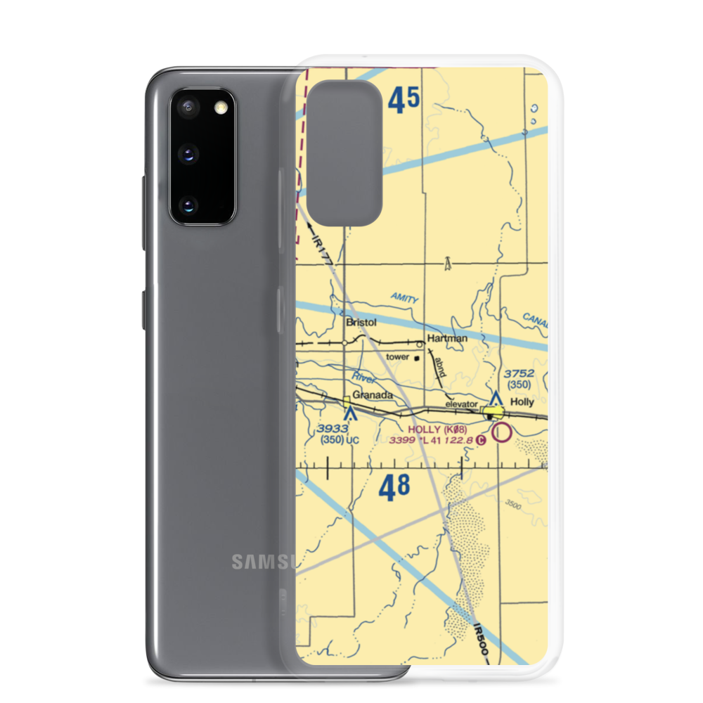 Air-Sprayers Nr 2 Airport (CO73) VFR Sectional Samsung Case Samsung Galaxy S20 model shown