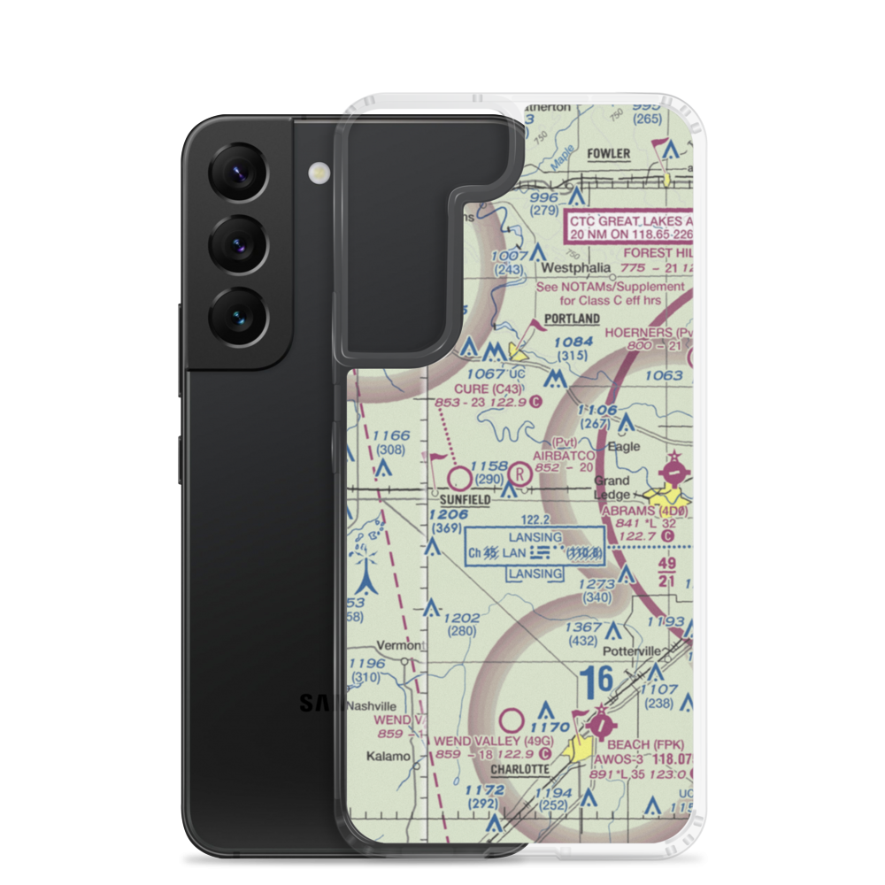 Airbatco Field (44MI) VFR Sectional Samsung Case Samsung Galaxy S22 model shown