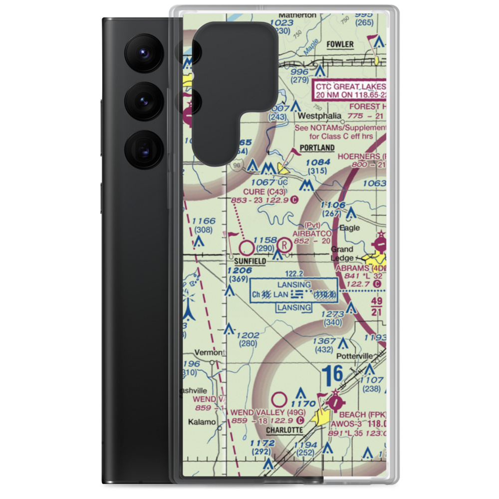 Airbatco Field (44MI) VFR Sectional Samsung Case Samsung Galaxy S22 Ultra model shown