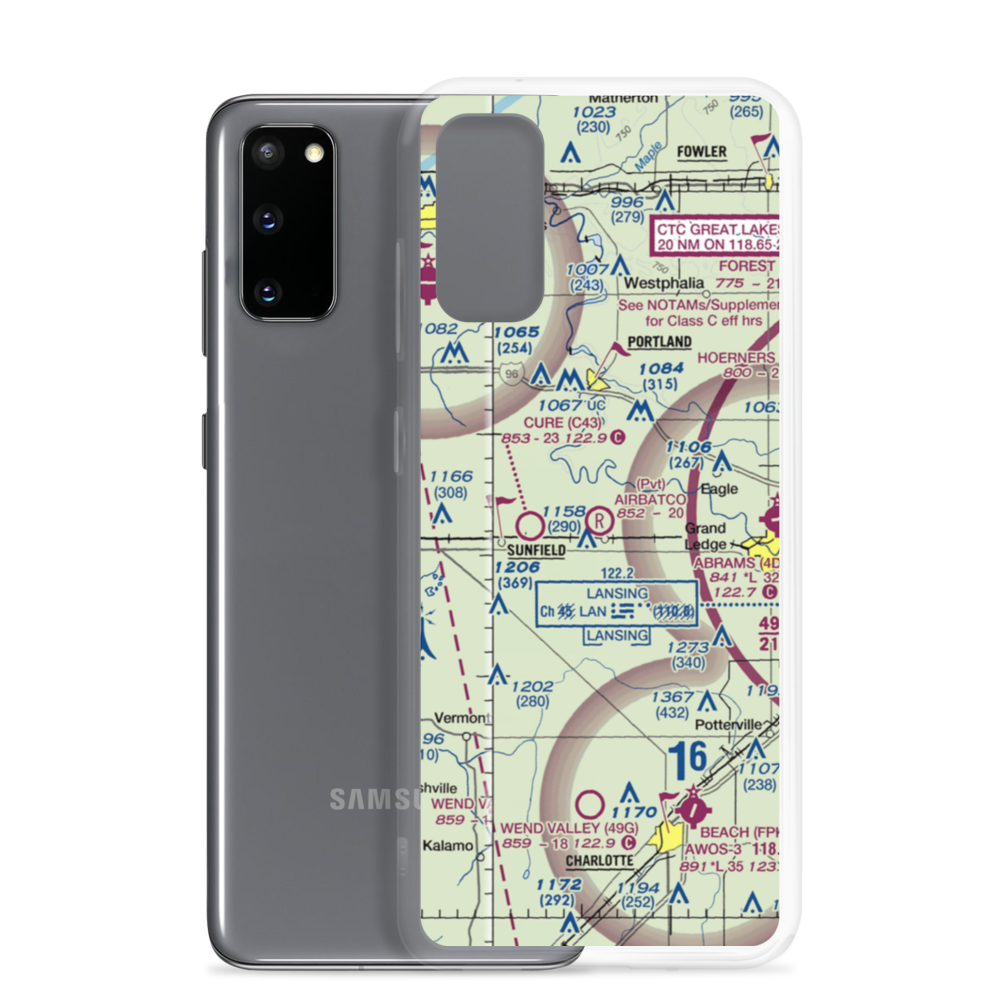 Airbatco Field (44MI) VFR Sectional Samsung Case Samsung Galaxy S20 model shown