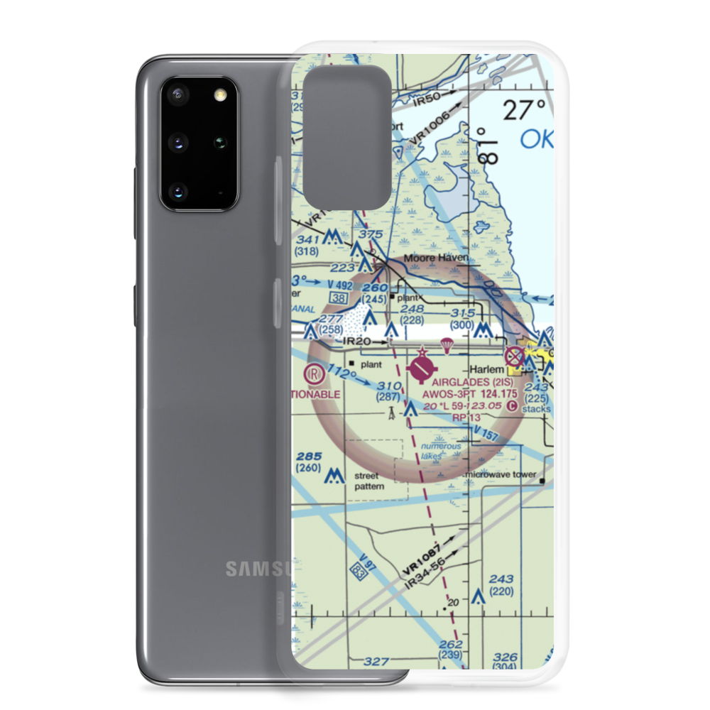 Airglades Airport (2IS) VFR Sectional Samsung Case Samsung Galaxy S20 Plus model shown