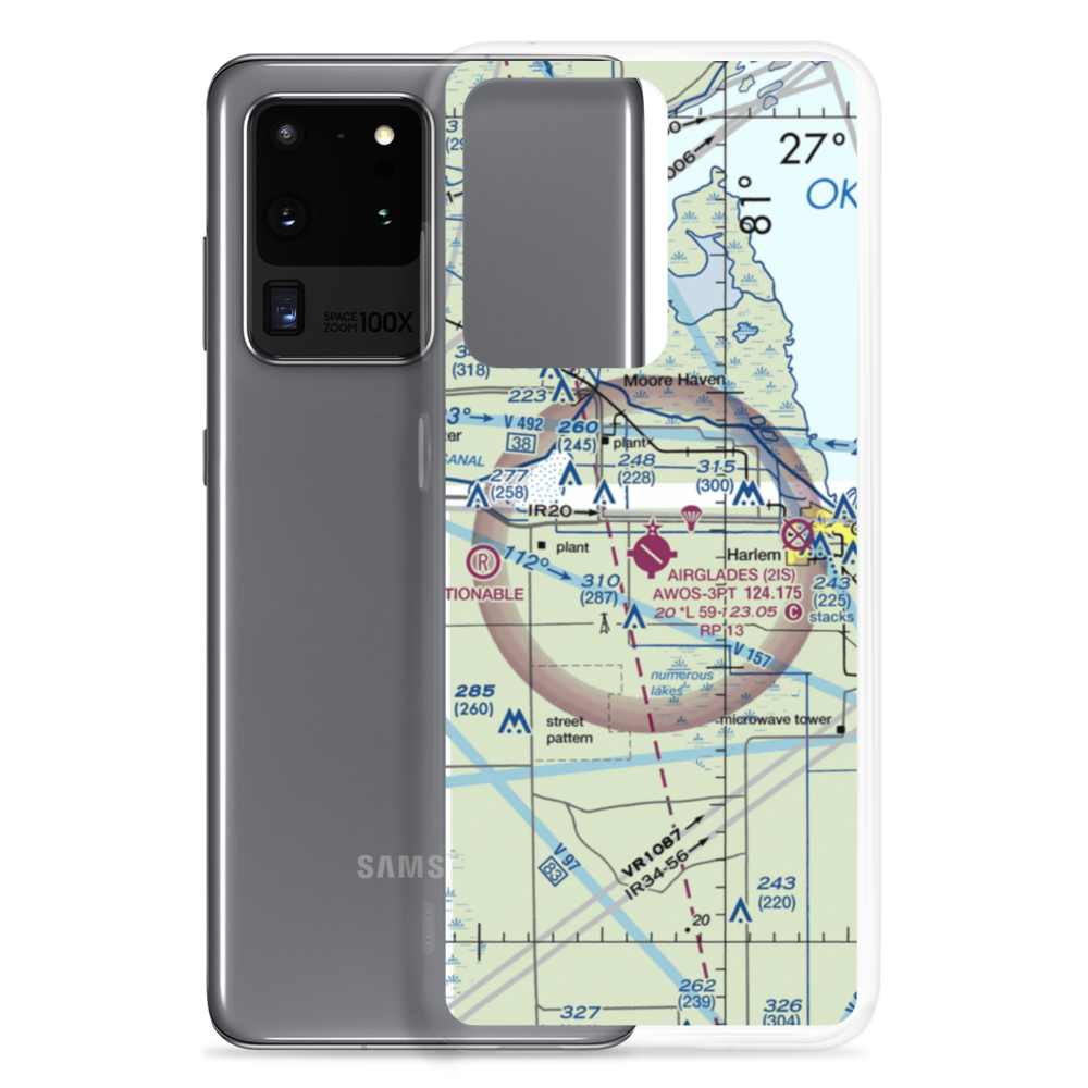 Airglades Airport (2IS) VFR Sectional Samsung Case Samsung Galaxy S20 Ultra model shown