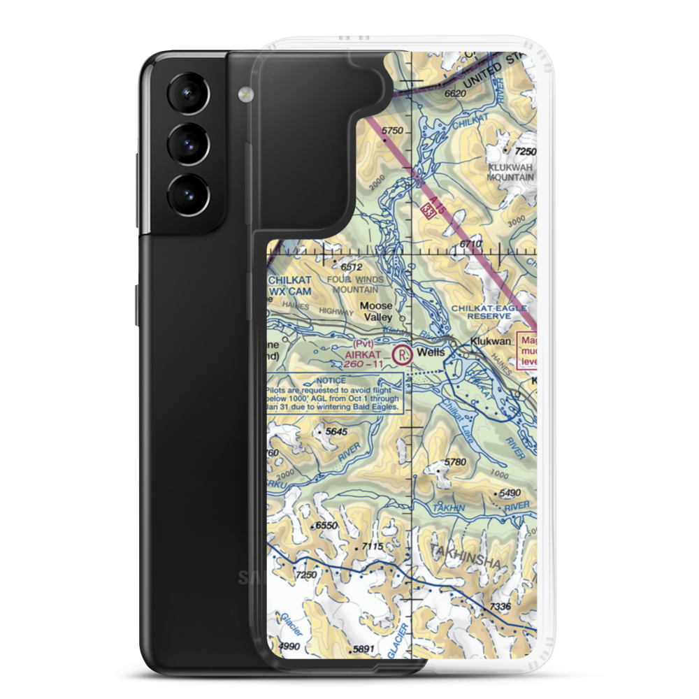 Airkat Airpark (9AA9) VFR Sectional Samsung Case Samsung Galaxy S21 Plus model shown