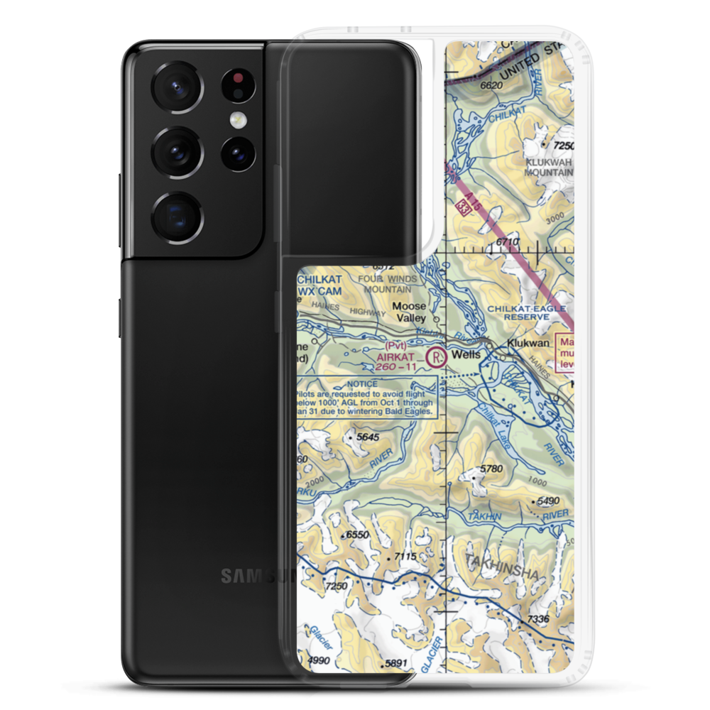 Airkat Airpark (9AA9) VFR Sectional Samsung Case Samsung Galaxy S21 Ultra model shown