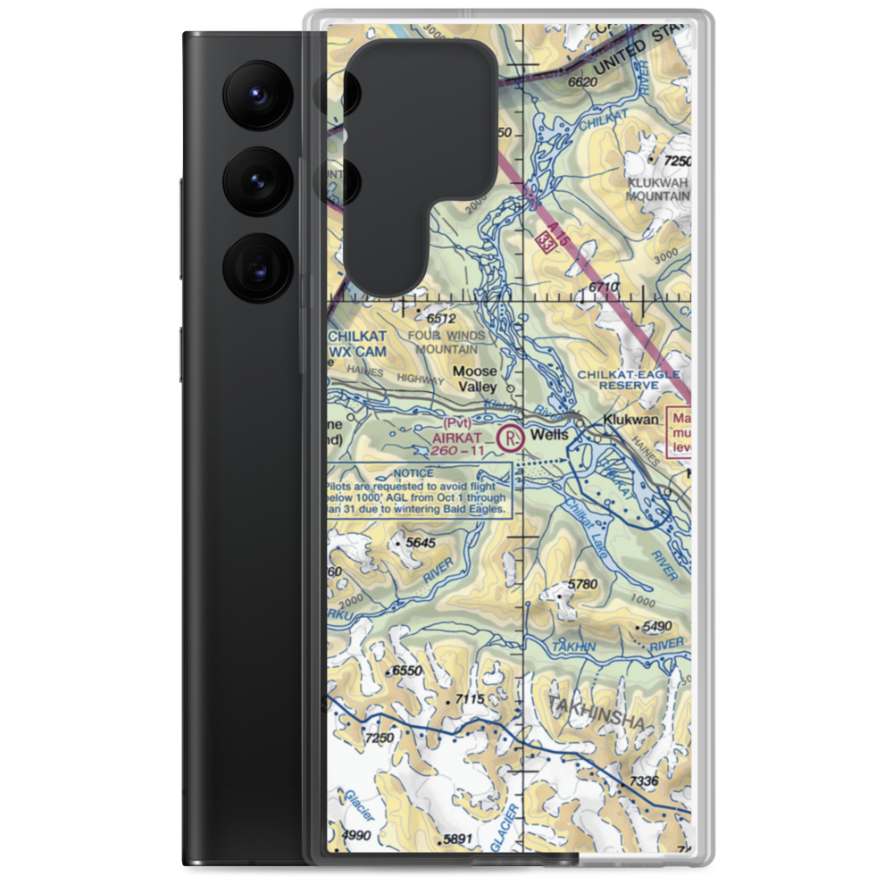 Airkat Airpark (9AA9) VFR Sectional Samsung Case Samsung Galaxy S22 Ultra model shown