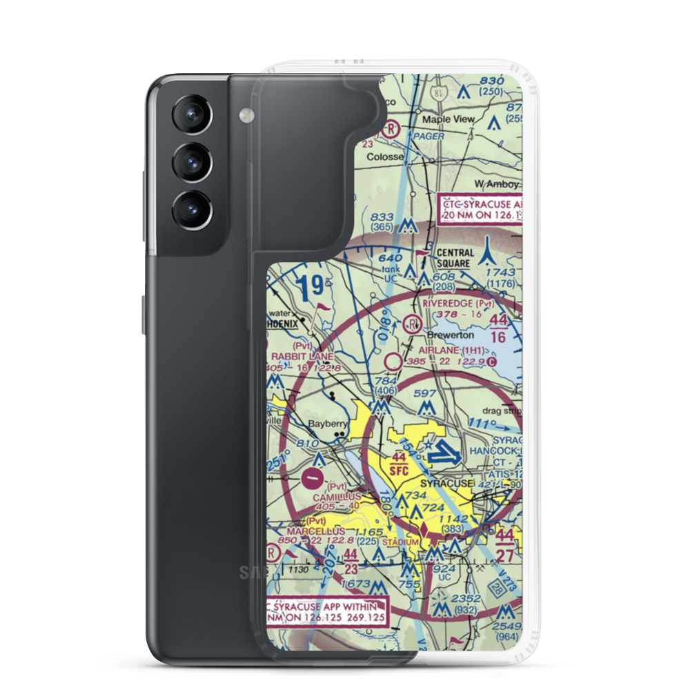 Airlane Enterprises Airport (1H1) VFR Sectional Samsung Case Samsung Galaxy S21 model shown