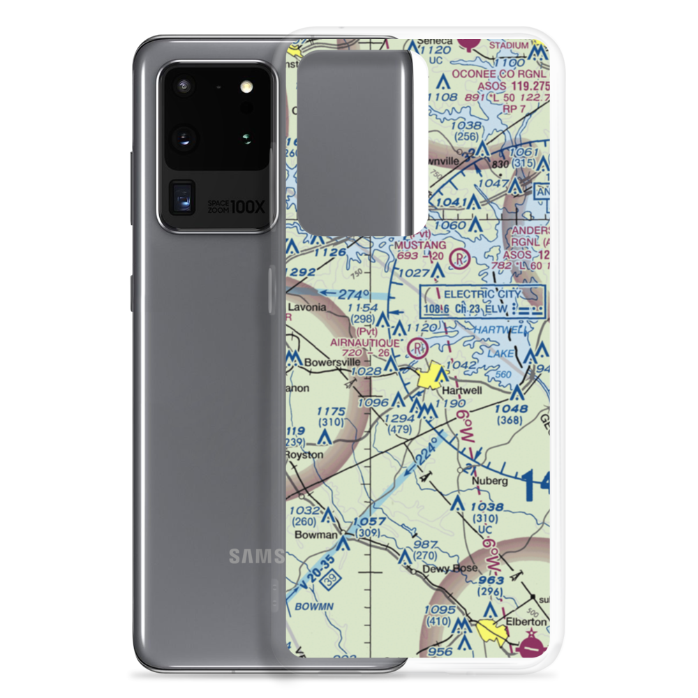 Airnautique, Inc. Airport (0GA2) VFR Sectional Samsung Case Samsung Galaxy S20 Ultra model shown