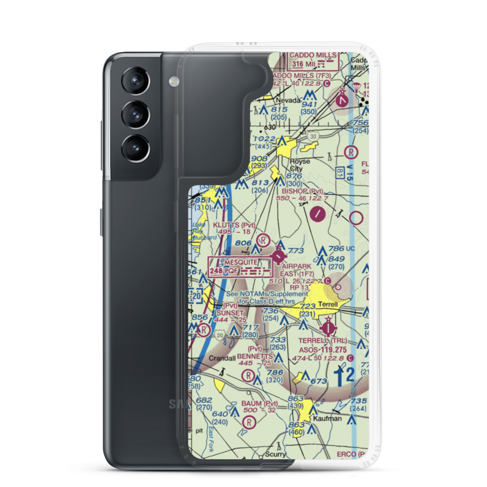 Airpark East Airport (1F7) VFR Sectional Samsung Case Samsung Galaxy S21 model shown