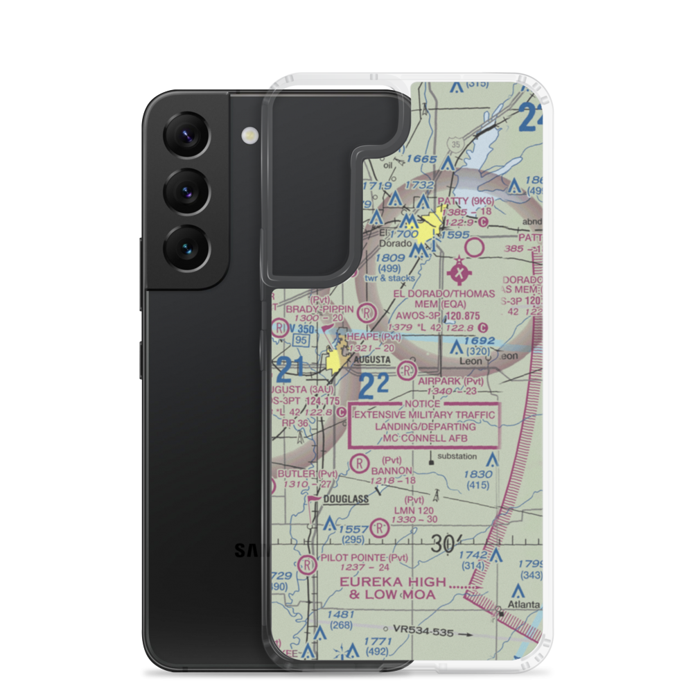 Airpark Estates Airport (20KS) VFR Sectional Samsung Case Samsung Galaxy S22 model shown