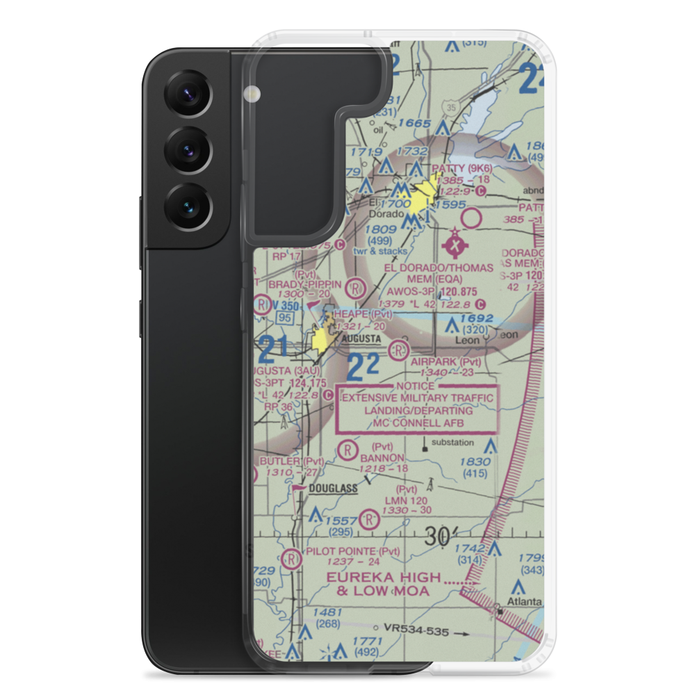 Airpark Estates Airport (20KS) VFR Sectional Samsung Case Samsung Galaxy S22 Plus model shown