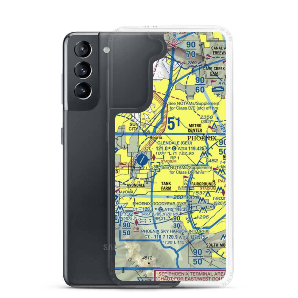 Airscrew Performance Flightpark Ultralightport (AZ79) VFR Sectional Samsung Case Samsung Galaxy S21 model shown