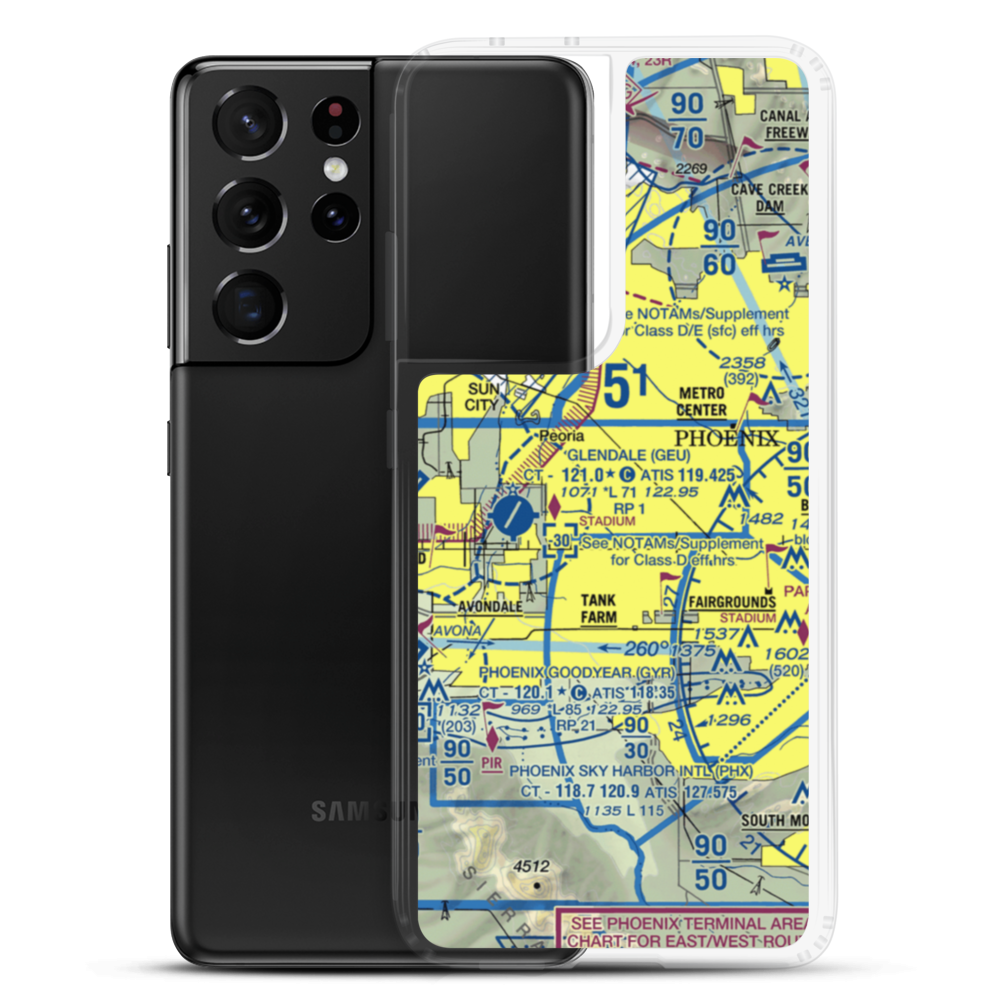 Airscrew Performance Flightpark Ultralightport (AZ79) VFR Sectional Samsung Case Samsung Galaxy S21 Ultra model shown