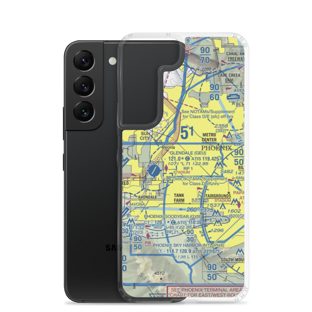 Airscrew Performance Flightpark Ultralightport (AZ79) VFR Sectional Samsung Case Samsung Galaxy S22 model shown