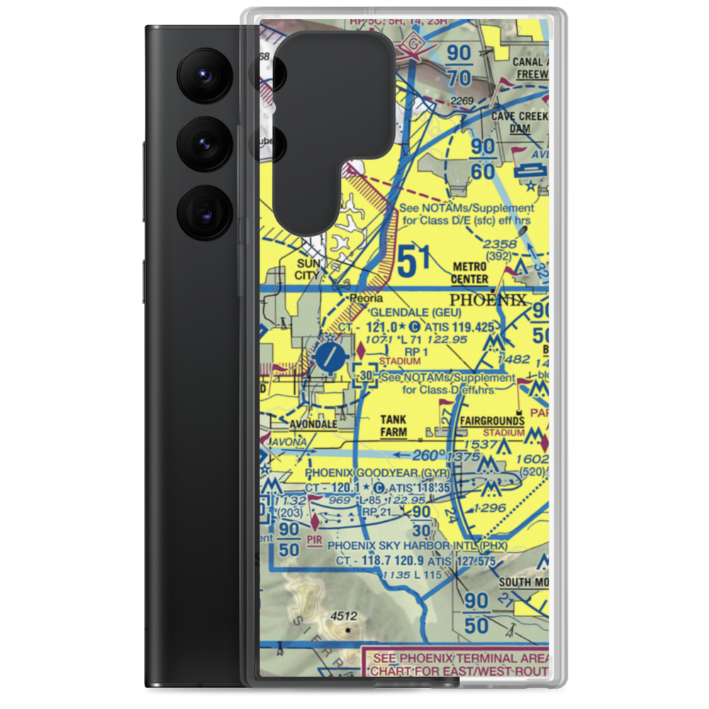 Airscrew Performance Flightpark Ultralightport (AZ79) VFR Sectional Samsung Case Samsung Galaxy S22 Ultra model shown