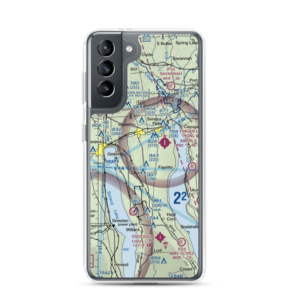 Airtrek Airport (D93) VFR Sectional Samsung Case Samsung Galaxy S21 model shown