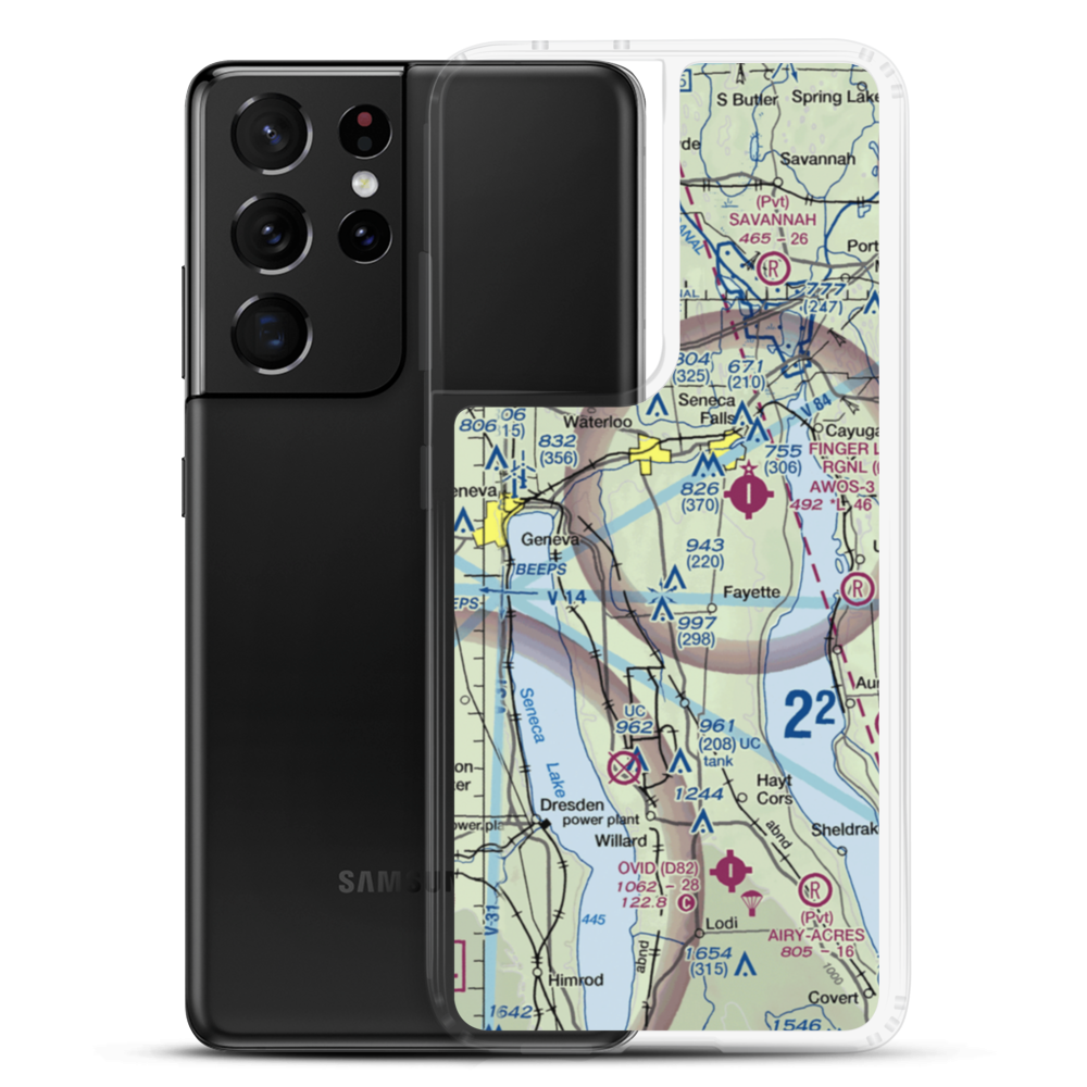 Airtrek Airport (D93) VFR Sectional Samsung Case Samsung Galaxy S21 Ultra model shown