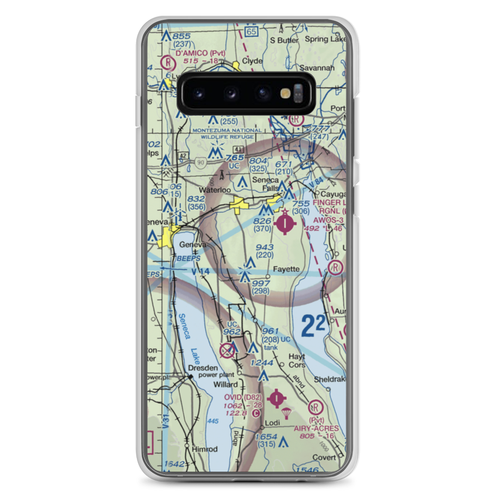 Airtrek Airport (D93) VFR Sectional Samsung Case Samsung Galaxy S10+ model shown