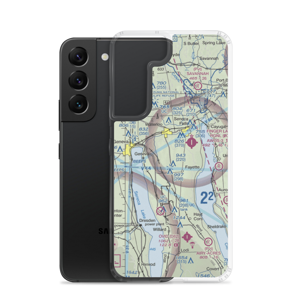 Airtrek Airport (D93) VFR Sectional Samsung Case Samsung Galaxy S22 model shown