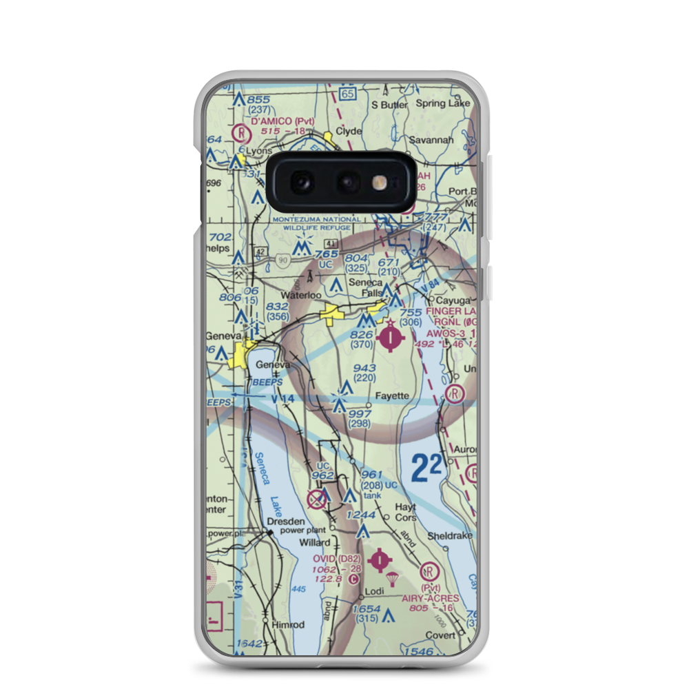 Airtrek Airport (D93) VFR Sectional Samsung Case Samsung Galaxy S10e model shown