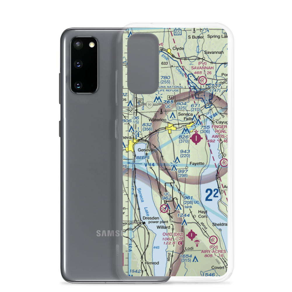 Airtrek Airport (D93) VFR Sectional Samsung Case Samsung Galaxy S20 model shown