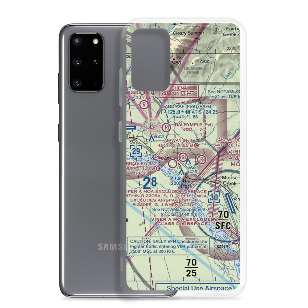 Airway Airport (5AK3) VFR Sectional Samsung Case Samsung Galaxy S20 Plus model shown