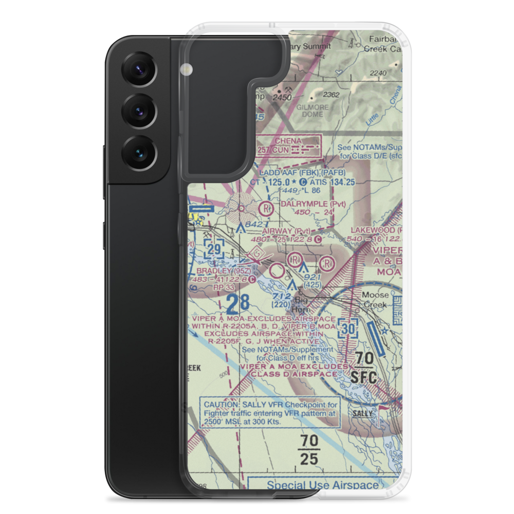 Airway Airport (5AK3) VFR Sectional Samsung Case Samsung Galaxy S22 Plus model shown